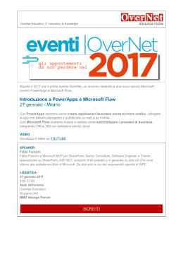 Gennaio 2017 - Overnet Education