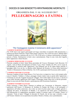 Programma pellegrinaggio Fatima 2017-1