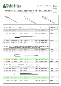 pipette pasteur monouso in polietilene