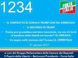 Diapositiva 1 - Gruppo PDL – Berlusconi Presidente – Forza Italia