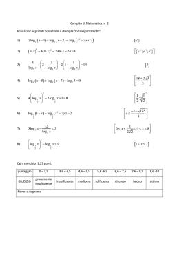 Compito di Matematica n 2 quartaAS fila A dic 16 soluzioni