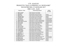 1) elenco in ordine alfabetico dei partecipanti iscritti.