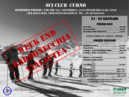 Diapositiva 1 - Sci Club Curno