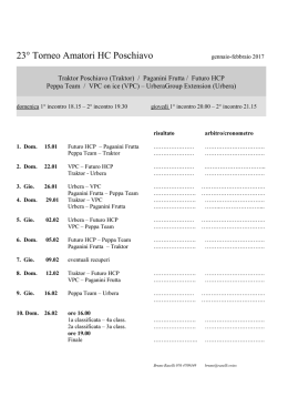 17&deg; Torneo Amatori HC Poschiavo