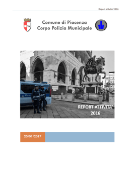 report 2016 polizia municipale