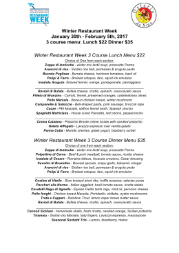 menu - Osteria da Nino