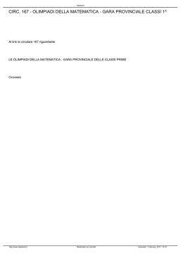 circ. 167 - olimpiadi della matematica - gara