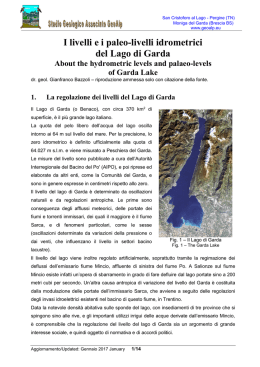 i livelli idrometrici del Lago di Garda