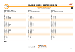 cologno sud m2 - sesto rondo` m1