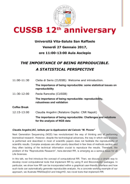 CUSSB 12th anniversary - Università Vita