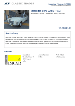 Mercedes-Benz 220 D (1972) 15.000 EUR