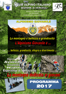 PROGRAMMA - Club Alpino Italiano sezione di Vercelli