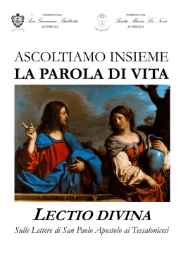 calendario appuntamenti per gli incontri di lectio divina 2017