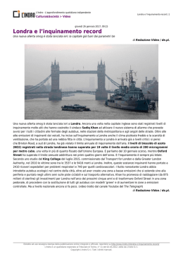 Londra e l`inquinamento record