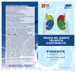 firenze 3 marzo 2017 - Società Italiana di Diabetologia