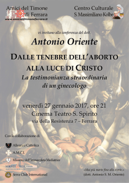 Antonio Oriente - Parrocchia Santo Spirito di Ferrara