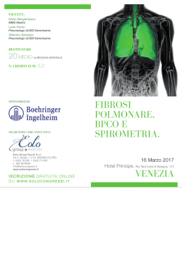 fibrosi polmonare, bpco e spirometria. venezia