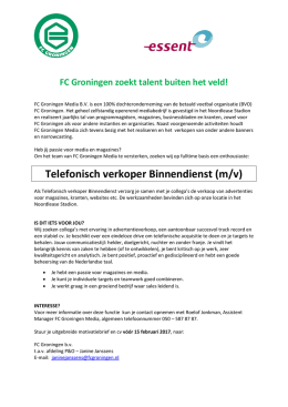 deze vacature - FC Groningen