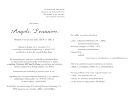 Angèle Leonaers - Uitvaartzorg DRIESEN