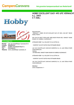HOBBY EXCELLENT EASY 495 UFE VERWACHT b.j. 2003 € 7.500,-