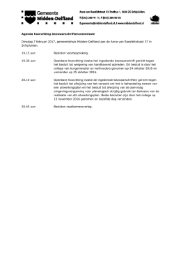 Agenda hoorzitting bezwaarschriftencommissie 07-02