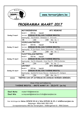 Maart 2017 - MVC De Terrasrijders