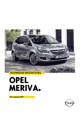 Technische specificaties Opel Meriva