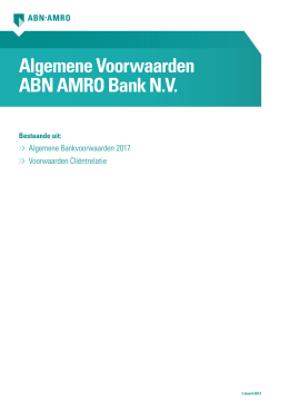 Algemene Voorwaarden ABN AMRO Bank N.V. vanaf maart 2017