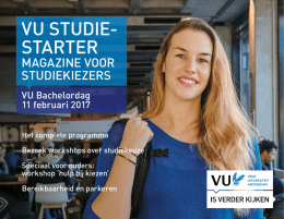 VU Studiestarter - Bacheloropleidingen