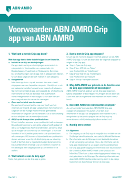Voorwaarden ABN AMRO Grip app van ABN AMRO