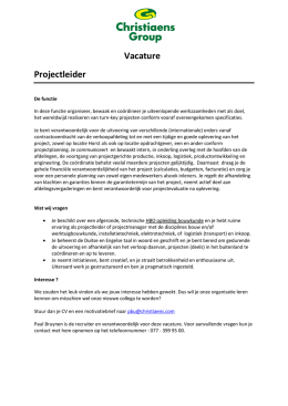 Vacature Projectleider