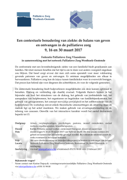 Info - Federatie Palliatieve Zorg Vlaanderen vzw