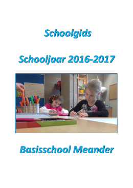 Schoolgids - Basisschool Meander