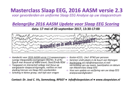 Masterclass Slaap EEG, 2016 AASM versie 2.3