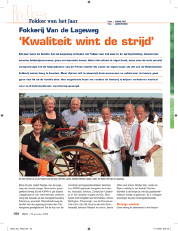 VDL Stud - Kwaliteit wint de strijd - Familie van de Lageweg
