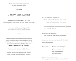 Jenny Van Luyck - Uitvaartzorg Brys