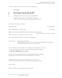 Emiel MASSART - Begrafenissen Rummens