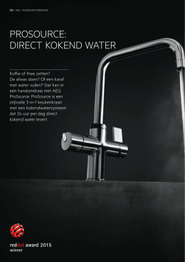 prosource: direct kokend water