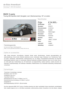 de Bois Amersfoort BMW 3-serie Prijs: € 34.900