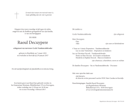 Raoul Decuypere - Begrafenissen Messiaen