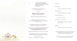 Alice Bryssinck - Wase Begrafenissen