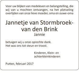 Jannetje van Stormbroek