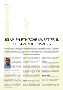 islam en ethische kwesties in de gezondheidszorg