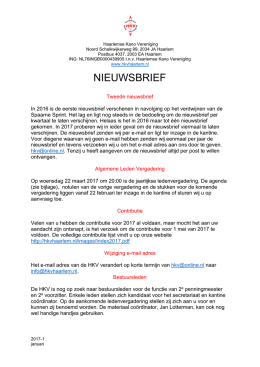 nieuwsbrief - Haarlemse Kano Vereniging