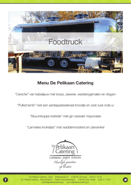 Foodtruck - De Pelikaan catering
