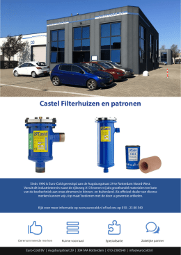 Castel filterhuizen en filterpatronen - Euro