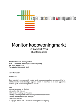 Monitor koopwoningmarkt - Bouwkunde