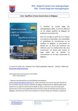 BCH - Belgisch Comité voor Hydrogeologen CBH