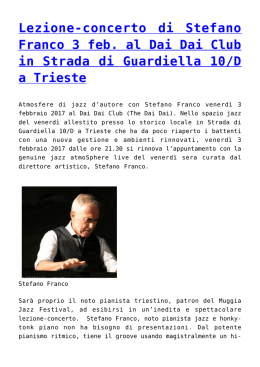 Lezione-concerto di Stefano Franco 3 feb. al Dai Dai