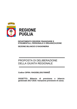 proposta di deliberazione della giunta regionale